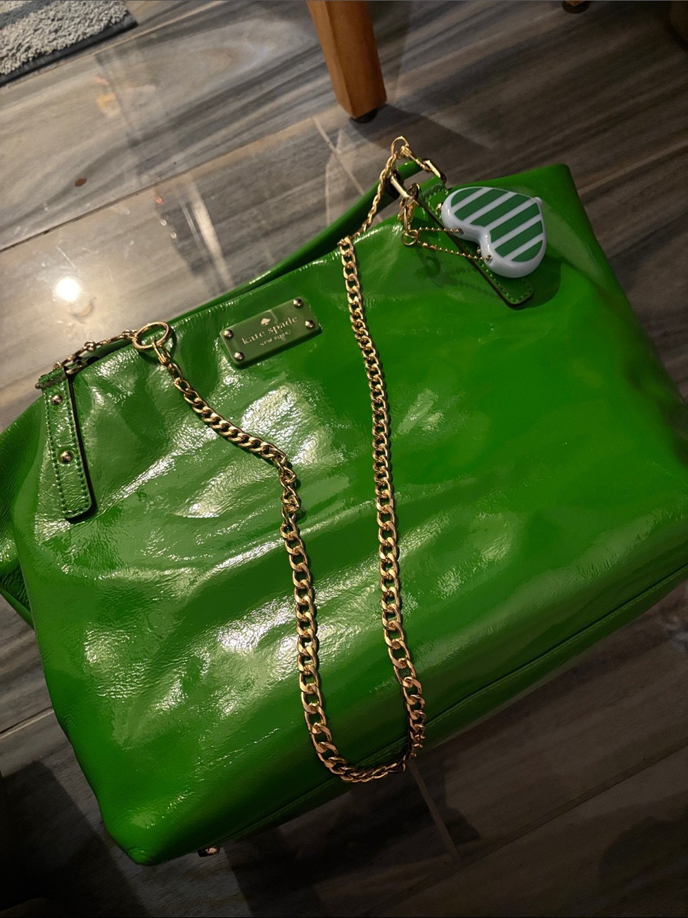 Kate Spade Vibrant Green Patent Shoulder Bag
